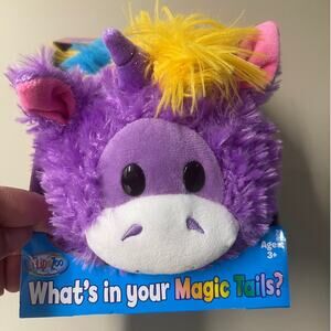 Flipazoo Magic Tails Purple Unicorn Plush Surprise Tail Soft Toy Age 3+ NEW